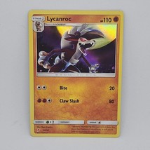 Pokemon Lycanroc Sun &amp; Moon Trainer Kit 30/30 Holo Stage 1 Fighting TCG Card - £0.97 GBP