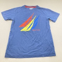 Nautica Blue Sail Graphic T-shirt Kids XL Boys Short Sleeve Crew Neck - £10.48 GBP