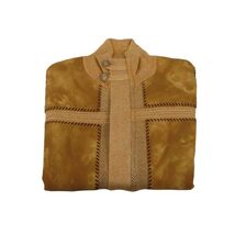 Men's Fancy European Sweater Jacket By Silversilk Fashionable 11012 Gold image 2