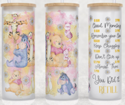 Frosted Glass Pooh Bear - Eeyore - Piglet - Tigger Cup Mug Tumbler 25oz - £15.68 GBP