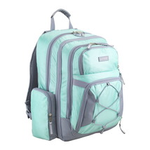 Eastsport 19&quot; Bungee Expandable Unisex Backpack Mint Green Laptop Sleeve NEW - £23.80 GBP