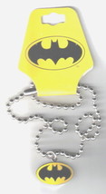 Batman Yellow Oval Bat Comic Chest Logo Metal Enamel Necklace NEW UNUSED - $7.84