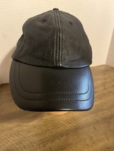 Wilsons Leather Baseball Hat Black Classic Adjustable - $17.96