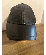 Wilsons Leather Baseball Hat Black Classic Adjustable - $17.96