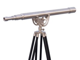 Deluxe Class Bronze Captains Spyglass Telescope With Rosewood Telescope W/Stand - £219.50 GBP