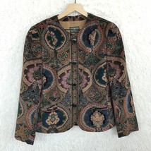 Etienne Aigner Tapestry Coat Cotton Suede VTG West Germany Womens UK 14 - £97.33 GBP