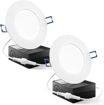 Sunco 4 in. Ultra Thin LED Recessed Ceiling Lights Slim 10W, Canless Lot... - $19.70