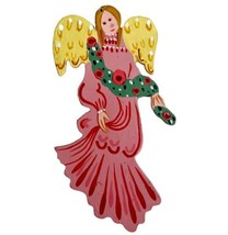 Angel Christmas Ornament 1984 NOS Brand New Sealed Winterthur Museum Pink E38 - £22.42 GBP