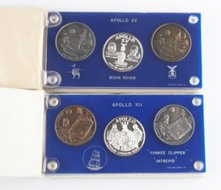 NASA Medals (21 total) Apollo 1 7 12 14 15 16 17 Silver Nickel Bronze w/ Case - £501.61 GBP