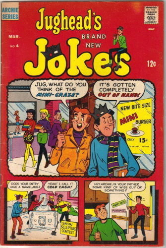 Jughead's Jokes Comic Book #4 Archie Comics 1968 FINE- - £6.04 GBP