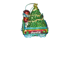 COCA COLA float ornament w/tree coke bottles caroler 1.25x2.25x3.25 in m... - $5.40