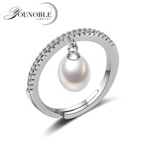 Real Wedding Freshwater Pearl Rings for Women,White Cheap Bohemian girls jewelry - £9.50 GBP