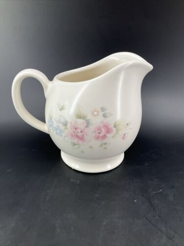 Pfaltzgraff Gravy Boat Pitcher Tea Rose Pink Green Tan Blue Lt. Ivory US... - $14.84