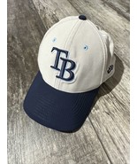 New Era Fitted Hat Tampa Bay Rays Gray And Blue Sz Medium/Large - $24.74