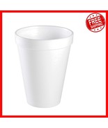 Durable 12 oz Foam Disposable Cups with Lids - Ideal for Hot &amp; Cold Beve... - $860.46 MXN