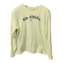 Nike Athletics Boys T-Shirt Yellow Pullover Crew Neck Long Sleeve Spello... - £10.92 GBP