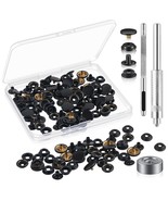 200Pieces (50Sets) 15Mm Snap Fastener Kit Tool Snap Button Kit Snaps For... - £15.62 GBP