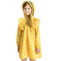Polka Dots Toddler Rain Wear Cute Baby Rain Jacket Infant Raincoat YELLOW S 2Y