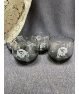St. Louis Cardinals 1980s Football Low Ball Bar Glasses Smoked Set Of 4 - £27.18 GBP