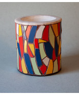 Portalapices cerámico decorado con mosaico estilo trencadís. Vasos de mo... - $1,495.35 MXN