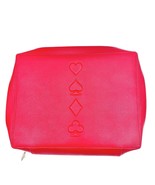 Estee Lauder  Makeup Travel Case Red Gold Hardware Heart Spade Diamond C... - £15.01 GBP