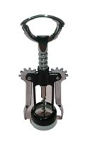 Metal Winged Wine Corkscrew Bottle Beer Cap Opener Black / Chrome - $9.00