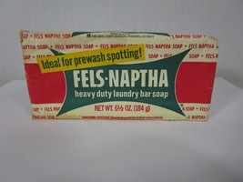 Fels Naptha Heavy Duty Laundry Bar Soap 6.5 oz Vintage Original Sealed Purex USA - £12.42 GBP