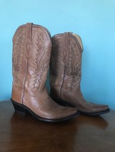 Old West LF 1529 brown leather cowgirl cowboy western boots size 7. EEUC! - £41.37 GBP