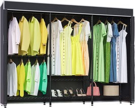 H8 Garment Rack With Cover, Portable Closet For Hanging Clothes, Heavy Duty - $194.99