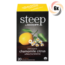 6x Boxes Steep Bigelow Chamomile Citrus Herbal Tea | 20 Bags Each | 1oz - £26.56 GBP