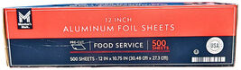 Member's Mark Foil Sheets 12" x 10.75" 500 Count - $28.82
