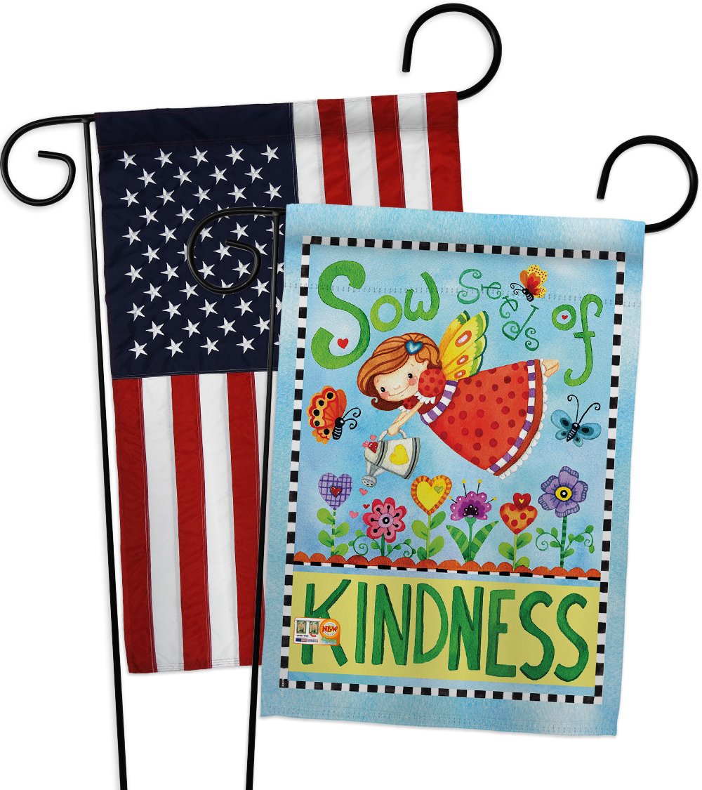 Sow Seeds of Kindness - Impressions Decorative USA - Applique Garden Flags Pack  - $30.97