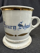 ANTIQUE 1880-1920’s Personalized SHAVING MUG - Henry Schnell - £42.83 GBP