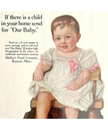 Mellin&#39;s Baby Food Milk Modification 1914 WW1 Advertisement Adorable Bab... - $109.67 CAD