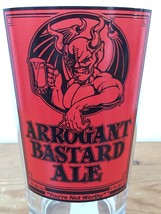 Arrogant Bastard Ale Escondido CA Gargoyle Logo Clear Beer Pint Glass 5.75&quot; - $29.69
