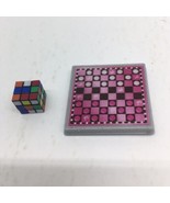 Mattel Barbie/Kelly Mini Checker Board &amp; Rubiks Cube Doll Toy - £7.62 GBP