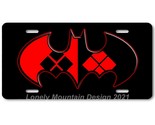 Batman Harley Quinn Inspired Art on Black FLAT Aluminum Novelty License ... - £12.92 GBP
