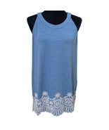 Adrianna Papell Top Women Large Sleeveless Floral Blouse - £18.07 GBP