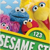 Sesame Street 16 Ct Lunch Napkins Big Bird Cookie Elmo Abby - £4.93 GBP