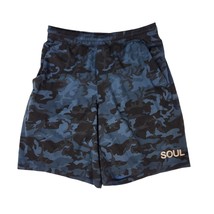 Lululemon Soul Cycle Pace Breaker Shorts Mens Medium Blue Camo Bottoms - $55.44 CAD