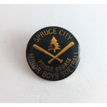 Vintage Spruce City Prince George Minor Boys Softball Lapel Hat Pin - £6.57 GBP