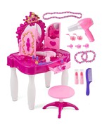 PREXTEX Kids Makeup Table with Mirror and Chair, Princess Play Set, Kids... - £83.94 GBP