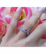 Ruby &amp; Amethyst CZ Sterling Silver Eternity Ring - $1,192.49 MXN