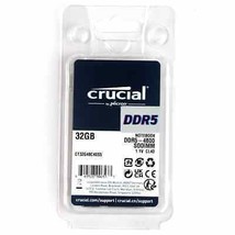 Crucial 32GB 262-Pin DDR5 SO-DIMM 4800MHz PC5-38400 Laptop Memory CT32G4... - £67.86 GBP