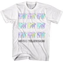 MTV Tie-Dye Logos Men&#39;s T Shirt Music Television Hippie Neon - £19.53 GBP+