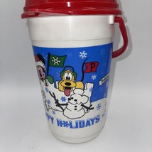 Disney World Happy Holiday 2002 Popcorn Bucket Mickey Minnie Pluto Snowman - £12.59 GBP