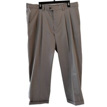 John W Nordstrom Pants Mens 40 Beige Wrinkle Free Pima Cotton Flat Front Pockets - £18.35 GBP