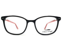 Chris Craft Eyeglasses Frames CF1011 02 Black Red Silver Square 52-18-145 - £73.35 GBP