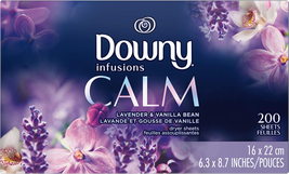 Infusions Dryer Sheets Laundry Fabric Softener Calm Scent Lavender Vanilla Bean - £15.96 GBP+