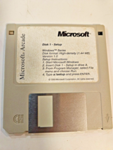 Vintage 1993 Microsoft Arcade Windows PC 3.5&quot; Floppy Disk 1 Setup - £11.68 GBP